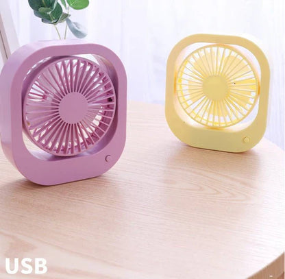 USB Desk Fan Portable Desktop Table Fan With 2 Speed 180 Rotation Adjustable Strong Wind Quiet Mini Fan For Office Household